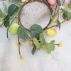 Fiori decorativi Uovo di Pasqua Ghirlanda di eucalipto Simulazione Ghirlanda di piante primaverili Bomboniere per bambini Regalo di festa felice Decorazione della casa
