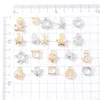 Charms 12x18mm Animal Plastic Pendant 100Pcs Gold Silver Color CCB For Charm Jewelry Making DIY Handicrafts Necklace Bracelet