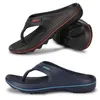 Slippers spring summer red black pink green mens low top Beach breathable soft sole shoes flat men blac1 GAI-3039