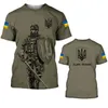 Ukraina flaggskjorta Mens T-shirt Toppar Ukrainska armékamouflage Kort ärm Jersey Summer O-Neck Overdized Streetwear Male Tees 240228