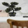 Dekorative Blumen Dekor Simulierte Bonsai Faux Topfpflanze Schreibtisch Display Gefälschter Baum Künstliche Kiefer Kleines realistisches Mini-Gras-Modell