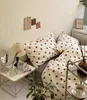 Rouge amour motif 100% coton filles HomeTextile housse de couette et drap housse de couette doux luxe ensemble de literie Ins mode 240228