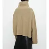 Maglioni da donna 2024 Autunno e inverno stile nordico maglione in misto lana donna spalle scese dolcevita allentato top lavorato a maglia