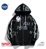 Men's Hoodies Sweatshirts NASA Co branded Trendy Design Cardigan Sweater for Mens Autumn/Winter New Loose and Versatile Casual Hooded Top Coat