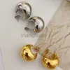 cerceau pour femmes boucles d'oreilles design demi-lune sphère épaisse grosse boucles d'oreilles dames en acier inoxydable or argent boucle d'oreille 925 bijoux accessoires 240306