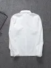 Shirt Zoki White Women Shirt Fashion Long Sleeve Casual Turn Down Collar Female Blouse Loose Pocket Button Office Ladies Elegant Tops