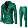 Costume d'estampage à paillettes pour hommes à la mode, ensemble de Performance brillant et Cool, Disco Cosplay, scène, discothèque, taille s3xl 240227