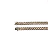 Pulsera con eslabones de cadena de Hip Hop, diseño de plata S925, nuevo para hombres, circonita cúbica, plata de ley 925 chapada en oro de 18 quilates, circonita de 11 mm