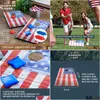 Utomhusspel Aktiviteter Träböna Bag Cornhole USA Edition Innehåller 8 påsar Två 3 x2 brädor Drop Delivery Sports Outdoors Leisure Dhypm