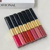 Marque de rouge à lèvres de haute qualité 4,5 ml + 3,5 ml Le rouge ensemble pour deux personnes ultra-fine 9 couleurs brillant à lèvres Mackup livraison gratuite