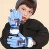 Barn full finger antiskid varma skidhandskar tecknad termisk sport för pojkar flickor utomhus skidåkning cykling snowboard 240226
