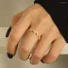 Pierścienie klastra światło luksus 925 Sterling Srebrna fala dla kobiet dziewczęta v kształt diamentowy cyrkon pierścień