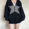 Autumn Y2K Vintage Harajuku Sweatshirt Män och kvinnor Casual Loose Zipper Hoodie Street Fashion Trend Hooded Clothes Top 240227