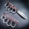 Folding Set, Small Tiger Multi Functional Car Window Breaker, Outdoor Self Defense Knife, Fist Buckle, Four Finger Hand Support Knife 957408