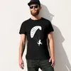 Herrpolos paramotor pilot dynosaur paraglider cool flygande t-shirt tungvikt sommarkläder snabbtorkande bomull