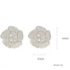 Stud Earrings Crystal For Full Women Oversize Flower Big Party Weddings Jewelry Gifts