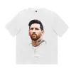 Мужские футболки Messis с принтом большой головы, американская свободная модная брендовая мужская футболка из чистого хлопка с короткими рукавами