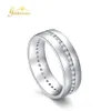 Hot Koop Custom 9k 14k 18k Wit Goud Ronde Cut Vvs Moissanite Fijne Sieraden Ringen voor Mannen