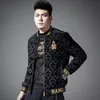 Mens Jacket in Autumn and Winter Plus Velvet Medal Embroidered Baseball Coat Mens Korean Jacquard Coat Mens 230226