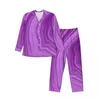 Męska odzież sutowa Streszczenie druk piżamy męskie fioletowe krawatowe moda nocna wiosna 2 sztuki Szybki Zestaw Pajama Zestaw Pajama