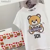 T-shirt Designer Ragazzi Manica corta Tee Baby Abbigliamento per bambini Magliette di lusso per bambini Moda Stampa di cartoni animati Colori di alta qualità 240306