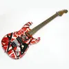 Série rayée Frankie rouge avec rayures noires Relic Franken guitare guitare électrique