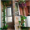 Ghirlande di fiori decorativi Corteccia di albero artificiale Tubo fognario da giardino Finto muschio verde Decorazione di nozze Simation Cortecce finte Drop Deli Dho1B