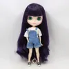 ICY DBS Blyth Boneca bjd corpo articulado pele branca rosto fosco BL169 cabelo roxo 30cm 240226