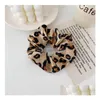 Hair Accessories Fashion Women Leopard Bands Elastics Cute Animal Pattern Scrunchies Girls Tie Ponytail Holder Drop Delivery Products Dhmyp
