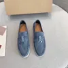 Chaussures habillées en daim cuir de qualité supérieure mocassins pour hommes 2024 été bleu slip-on casual mocassin confortable sneaker femme paresseux