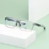 Óculos de sol quadros moda designer masculino tr90 óculos anti-azul com templos ajustáveis ​​óculos 360-cercamento