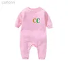 Footies baby Rompers Boys girls designer letter print Pure cotton short-sleeved and Long sleeve jumpsuit newborn romper G365 240306
