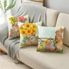 Kissen MRL Osterblumen Ei Druckbezug Kissenbezug für Sofa Innenbett Dekor 40/45/50 cm