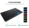 Clavier et souris Bluetooth sans fil, 10 pouces, avec rétro-éclairage rvb, pour téléphone portable, tablette, ordinateur portable, Whole31808095703