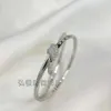 Bracelet à nœud pour femmes, en argent Sterling, or 18 carats, croix en diamant gratuit, Simple et à la mode, EZPV