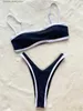 Costumi da bagno da donna Bikini a fascia 2023 Costume da bagno da donna sexy Mini Set Brasile Biquini Abito da spiaggia nero Q240306