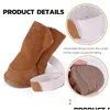 Hundebekleidung 4 stücke Haustier Schuhe Wasserdichte Winterstiefel Socken Anti-Rutsch-Welpen Katze Regen Schnee Booties Schuhe für kleine Hunde Chihuahua Drop DHFSD