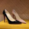 High Heels Designer Women Heel Shoes Red Shiny Bottom Nude Black Pointed Toes Thin Heel Dress Shoes Women Pumps Genuine Leather 8cm 10cm 12cm Size 35-44