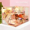 Architektura/DIY HOUSE Kids Toys Dollhouse z meble zgromadzenie drewniane miniaturowe domy lalki