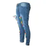 Dżinsy 2022 Kobiety rozryte chude dżinsy mody Tassel Hole Slim Ladies Denim Spodnie Casual Mom Vintage w trudnej sytuacji żeńskie spodnie