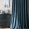 Rideau nordique de luxe en velours vert Olive, pour fenêtre, couleur unie, semi-ombré, pour chambre à coucher et salon