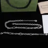 Letter Pendant Sier Plated Choker Chain Necklaces Collar Punk Necklace for Men Women Jewelry Accessories