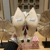 Silk flip-flops with bows Net perspective flip-flops the same series with 6cm tall female designer factory shoes 35-42