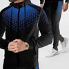 Europäischer und amerikanischer Kapuzenanzug Honeycomb Sportswear Herren Hexagon Mantel Freizeithose 240219