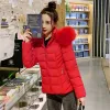 Parka Giacca invernale Nuovo 2022 Donna Parka Collo in pelliccia Cappuccio rimovibile Casual Piumino in cotone femminile Cappotti corti da donna di alta qualità