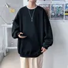 Männer Harajuku Hoodies Sweatshirts Koreanische Männer Frauen Streetwear Schwarz Hoodies Einfarbig Männer Übergroße Pullover S-5XL Pullover 240226