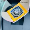 Женские часы Спортивные часы RM Watch Rm16-01 Автоматические механические часы Женская серия Rm16-01 Благовония от комаров Керамические полые женские лимитированные часы