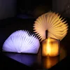 Bomboniera USB luce notturna di ricarica Luce da libro a LED Nuovo portatile con venature del legno libro creativo regalo flip Libro pieghevole lighg mini regali di Natale colorati LT813