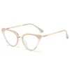 Lunettes de soleil Cadres Multi-sections Anti-lumière bleue Lunettes Femmes Mode Cat Eye Métal TR90 Cadre Lunettes Surdimensionnées Tendance Optique Lunettes