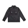 Modedesigner Kurzarm Y2k Casual Black Tops Bluse für Männer 2023 2024 Frühling Solid Black Single Breasted T-Shirt für Männer FZ2403051